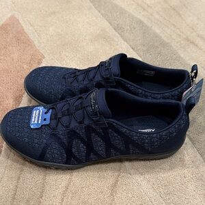 NEW Sketchers Navy Blue Athletic Shoes Air Cooled Memory Foam